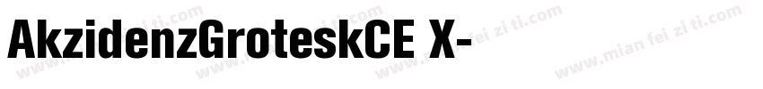 AkzidenzGroteskCE X字体转换